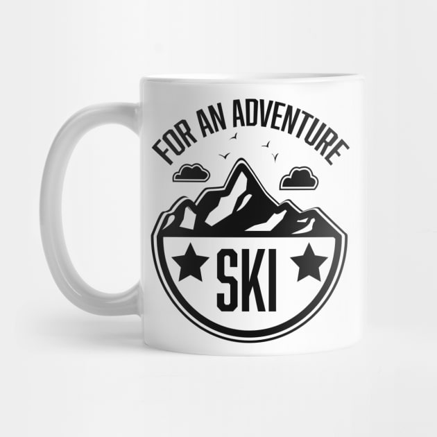 Retro Ski poster logo. by nickemporium1